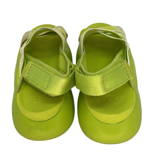 UGG La Cloud Neon Green Platform Sandals Logo Straps Size 7 Style 1110090 - Picture 4 of 10